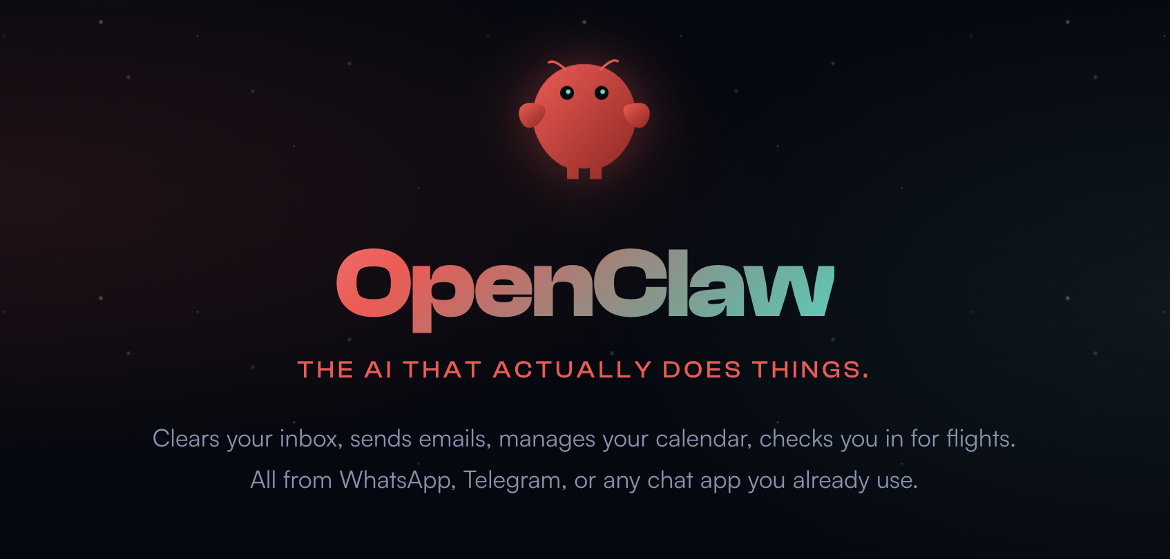 출처: OpenClaw 홈페이지